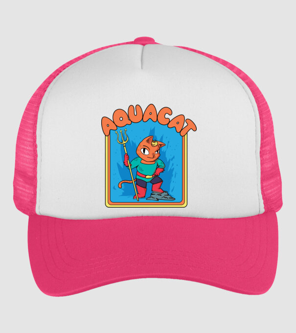 Aquacat model roz neon pe tricou