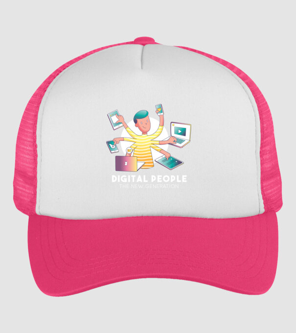 Oamenii multitasking sunt generația viitoare model roz neon pe tricou