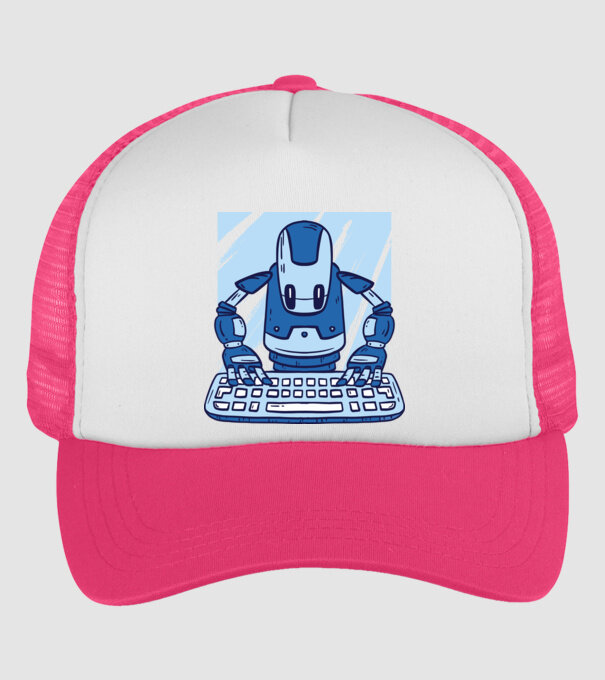 Automatizare robot model roz neon pe tricou