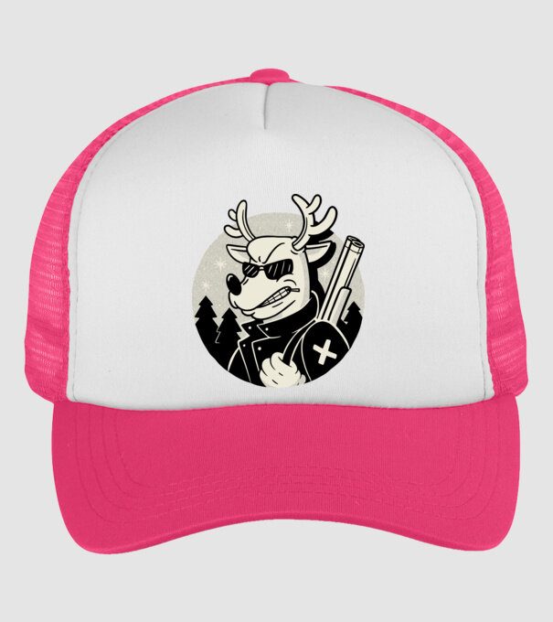 Rudolf Vânătorul model roz neon pe tricou