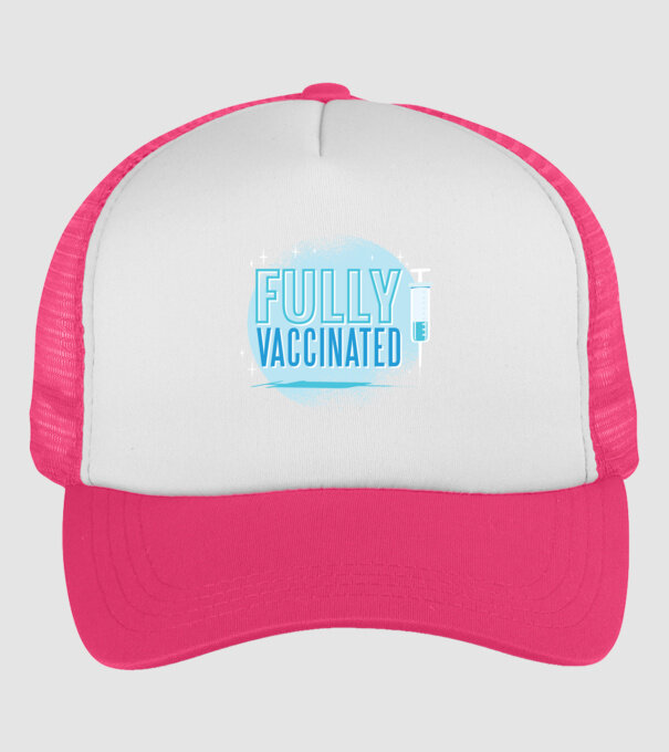 Complet vaccinat model roz neon pe tricou