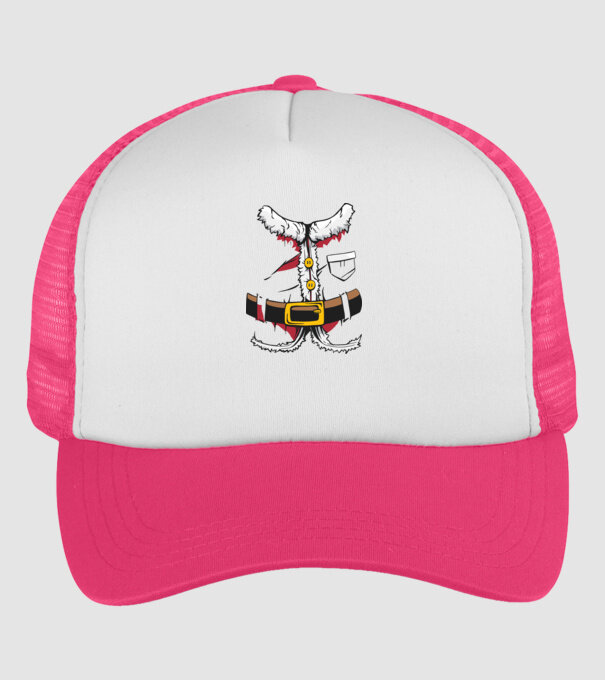 Costum amuzant Moș Crăciun - costum pentru Crăciun model roz neon pe tricou
