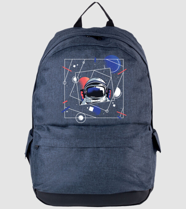 Astronaut univers abstract model albastru jeanși pe tricou