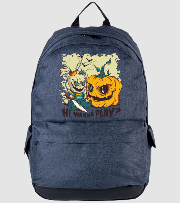 Vrei să te joci? Halloween model albastru jeanși pe tricou