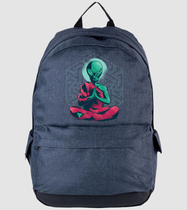 Meditație Alien model albastru jeanși pe tricou
