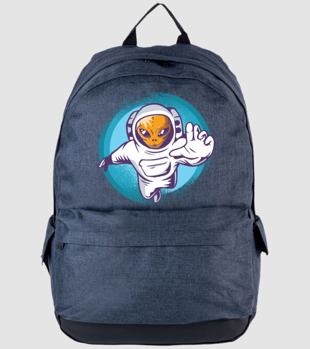 Alien Astronaut model albastru jeanși pe tricou