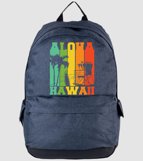 Aloha Hawaii model albastru jeanși pe tricou