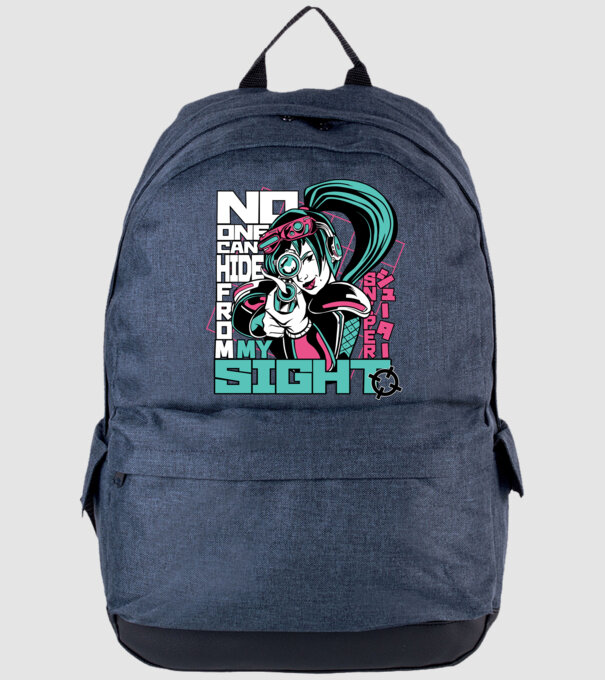 Anime Fată Lunetistă model albastru jeanși pe tricou