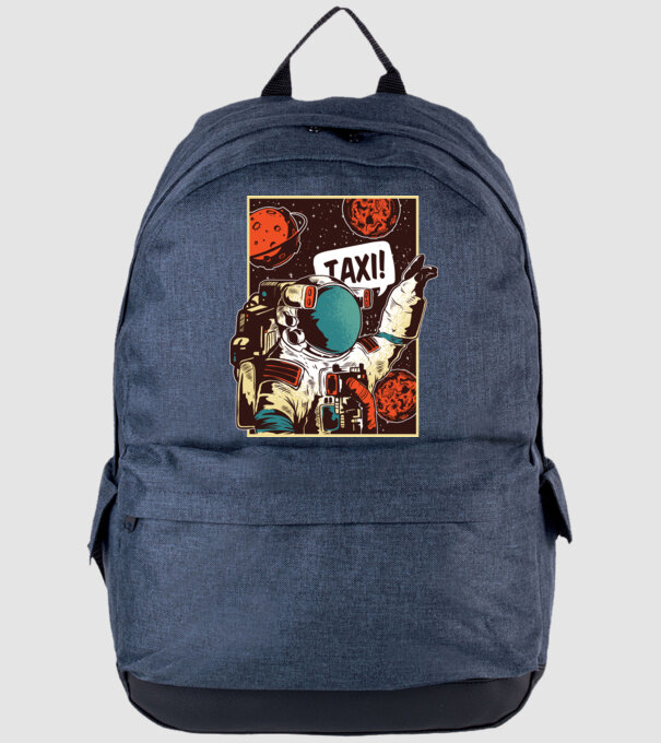 Astronaut Taxi model albastru jeanși pe tricou