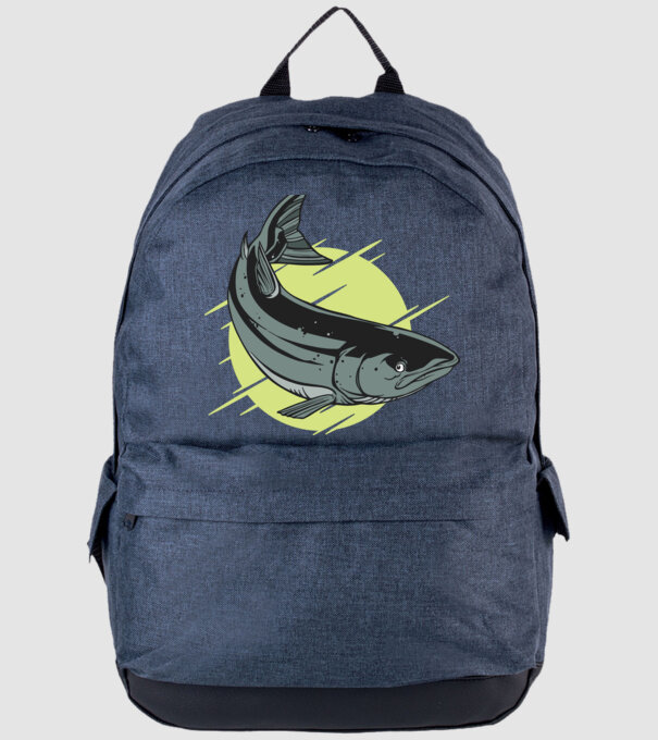 Atlantic Salmon - Somon de Marea Baltică model albastru jeanși pe tricou