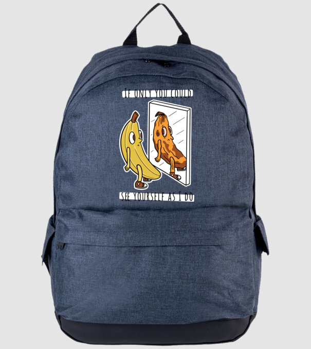 Oglindă Banană model albastru jeanși pe tricou