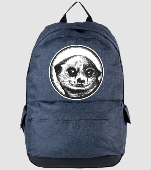Pui de suricata model albastru jeanși pe tricou