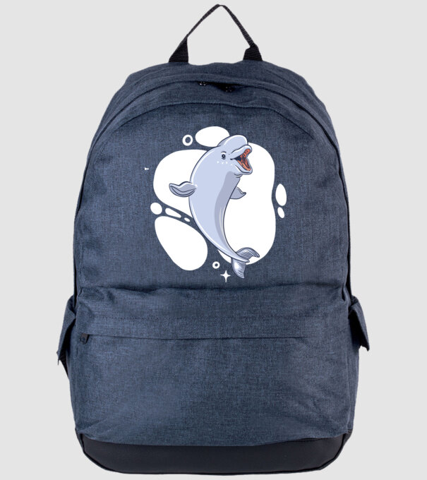Balenă Beluga model albastru jeanși pe tricou