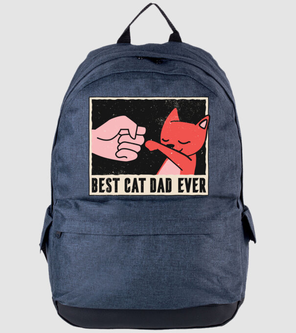 Best Cat Dad Ever - Cel mai bun stăpân de pisică model albastru jeanși pe tricou