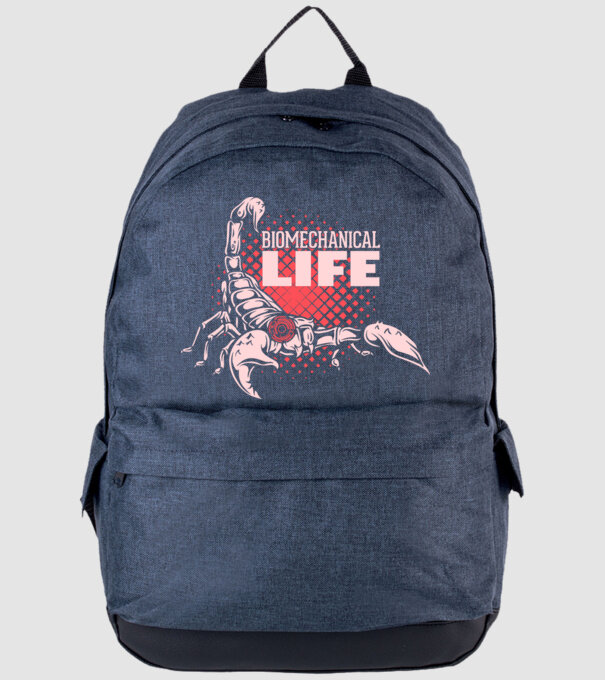 Biomechanical Life model albastru jeanși pe tricou