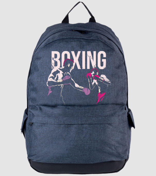 Boxing model albastru jeanși pe tricou