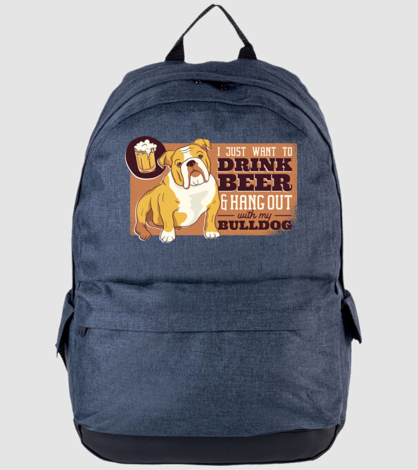 Bulldog și bere este tot ce am nevoie model albastru jeanși pe tricou