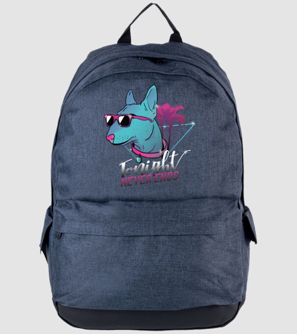 Bullterrier Neon Retro tricou amuzant model albastru jeanși pe tricou