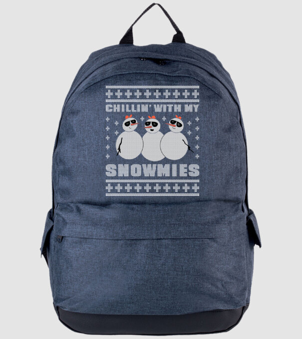 Chillin with my Snowmies tricou pulovăr urât model albastru jeanși pe tricou