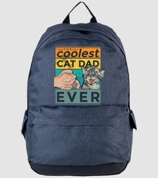 Coolest Cat Dad Ever - Cel mai tare tată cu pisică model albastru jeanși pe tricou