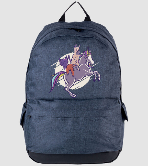 Animale drăguțe pe Unicorn model albastru jeanși pe tricou