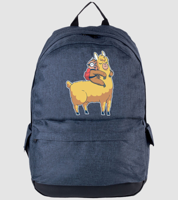 Leneș drăguț cu Lama școlar model albastru jeanși pe tricou