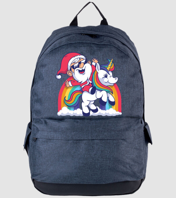 Moș Crăciun Drăguț Unicorn tricou model albastru jeanși pe tricou