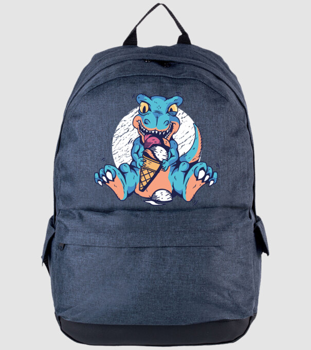 T-rex drăguț cu înghețată model albastru jeanși pe tricou