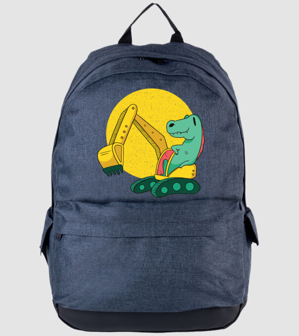 Excavator dinozaur model albastru jeanși pe tricou