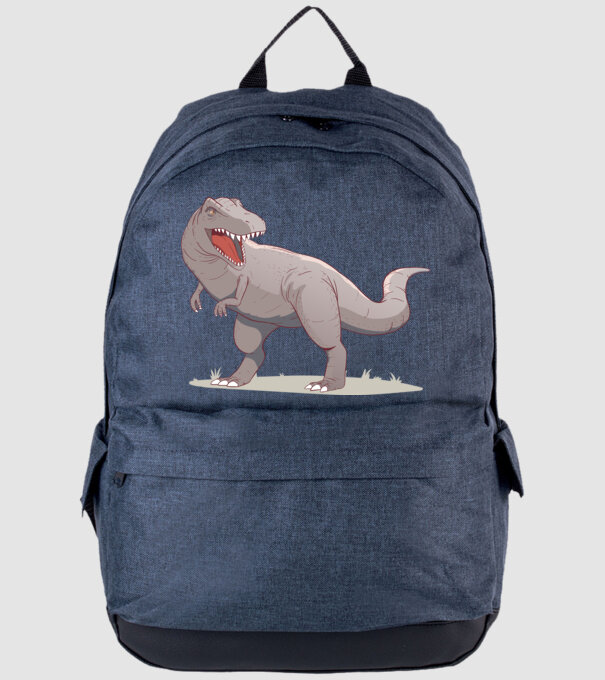 Dinozaur T-rex model albastru jeanși pe tricou