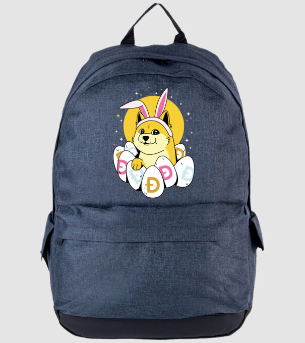 Dogecoin Paște model albastru jeanși pe tricou