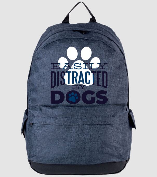 Easily Distracted By Dogs Tricou cu Câine amuzant model albastru jeanși pe tricou
