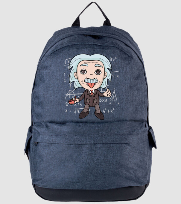 Caricatură Einstein model albastru jeanși pe tricou