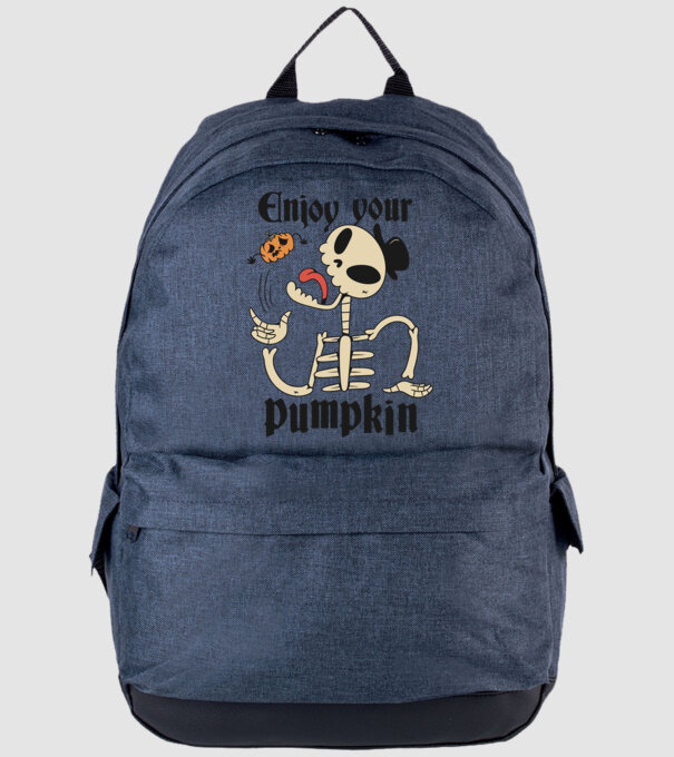 Enjoy your pumpkin Skeleton model albastru jeanși pe tricou