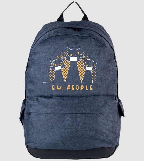 ew, people model albastru jeanși pe tricou