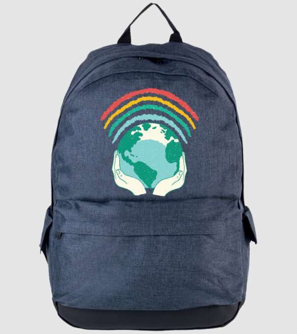 Pământ Wifi Curcubeu model albastru jeanși pe tricou