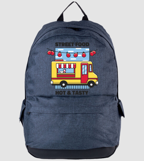 Foodtruck model albastru jeanși pe tricou