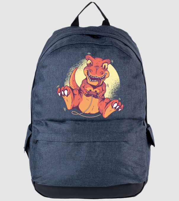 Dinozaur Gamer tricou model albastru jeanși pe tricou