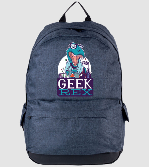 Geek Rex dinozaur tricou model albastru jeanși pe tricou