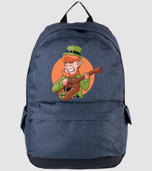Chitarist Leprechaun irlandez St Patrick model albastru jeanși pe tricou