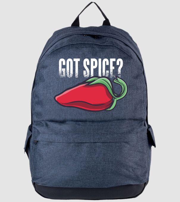 Got Spice ardei model albastru jeanși pe tricou