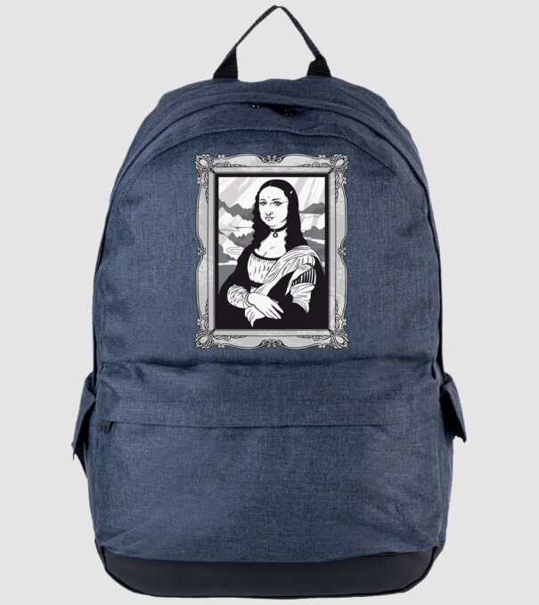 Mona Lisa gotică model albastru jeanși pe tricou