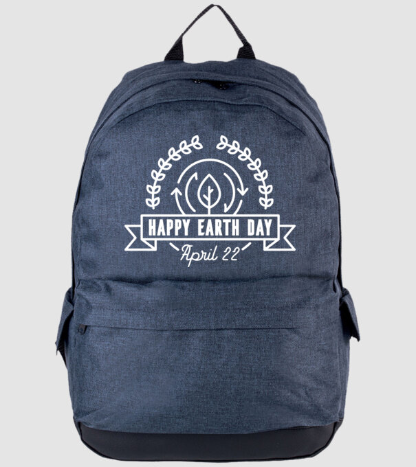 Happy Earth Day - Ziua Pământului model albastru jeanși pe tricou
