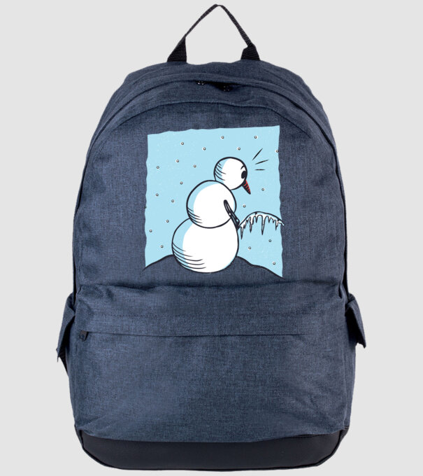 Om de zăpadă face pipi tricou amuzant model albastru jeanși pe tricou