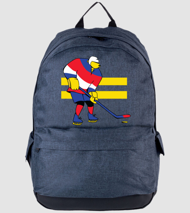 Urs hocheist model albastru jeanși pe tricou
