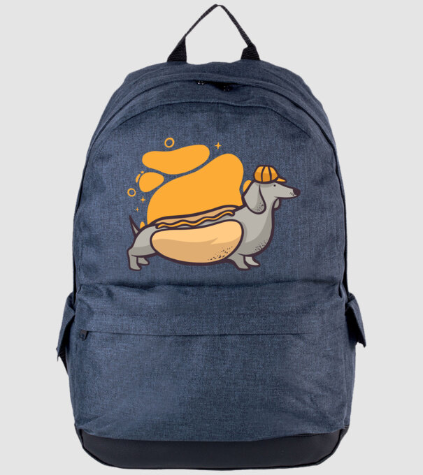 Teckel Hot dog model albastru jeanși pe tricou