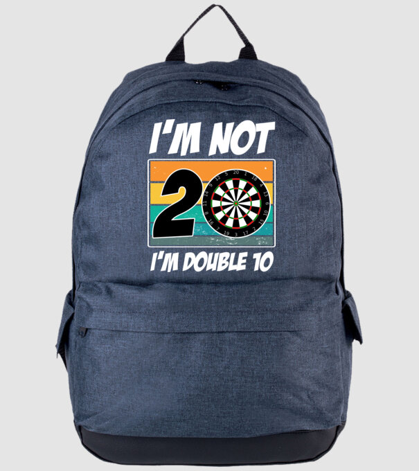 'I''m not 20 I''m double 10 darts birthday' model albastru jeanși pe tricou