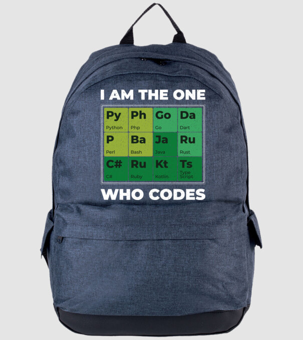 I am the one who codes tricou amuzant programator model albastru jeanși pe tricou