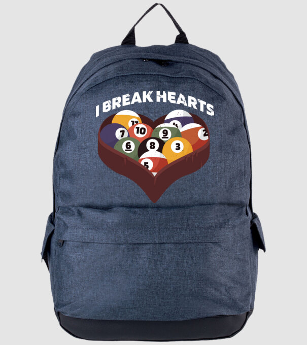 I break hearts - Biliard model albastru jeanși pe tricou