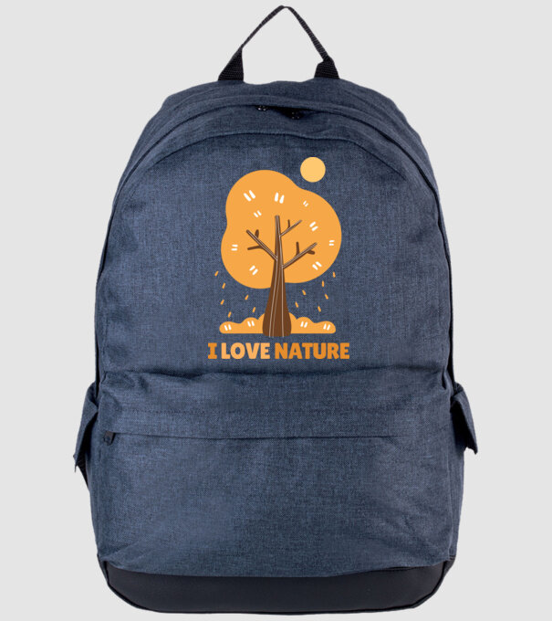 I Love Nature model albastru jeanși pe tricou